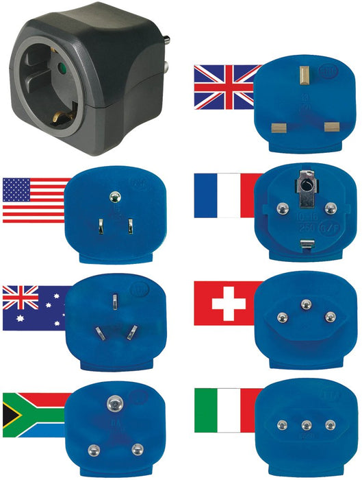 EAN 4007123610235 - Brennenstuhl 1508160 adaptador de enchufe eléctrico Tipo C (Europlug) Universal Negro imagen 1