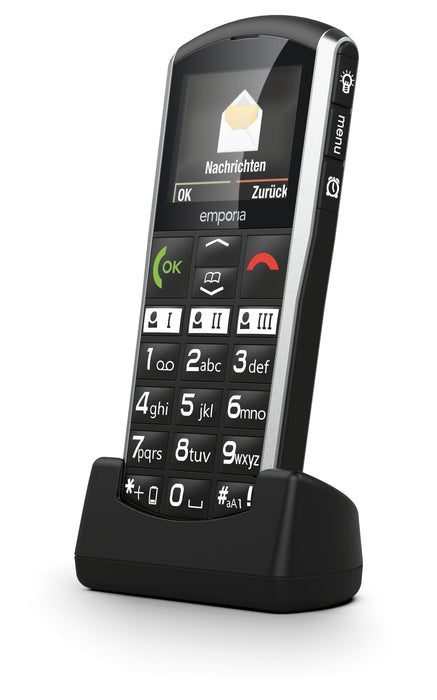 Emporia Simplicity (V27), Tecla Grande Y Teléfono Móvil Exterior, Plateado