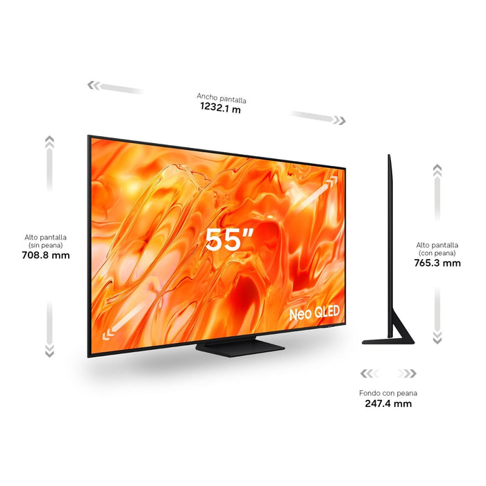 Tv Samsung Qn73h 55 Pulgadas Neo Qled 4k Tizen Negro