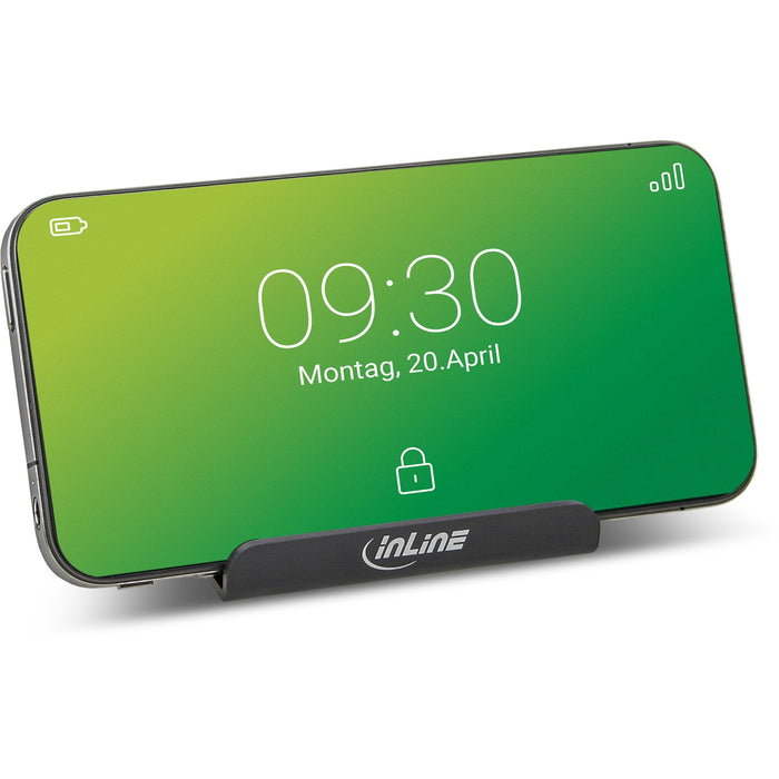 Inline Smartphone Y Soporte Para Teléfono Móvil Para Escritorio Negro
