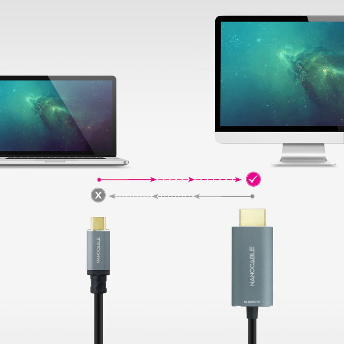 EAN 8433281012905 - Nanocable 10.15.5162 adaptador de cable de vídeo 1,8 m USB Tipo C HDMI tipo A (Estándar) imagen 4