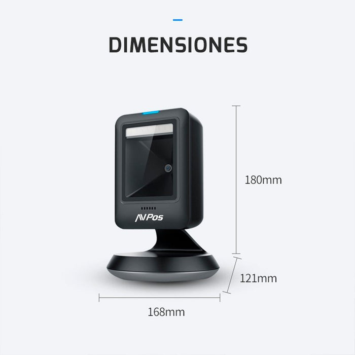 EAN 7427246073491 - AVPos AVP-630-2D lector de código de barras Lector de códigos de barras fijo 1D/2D CMOS Negro imagen 6