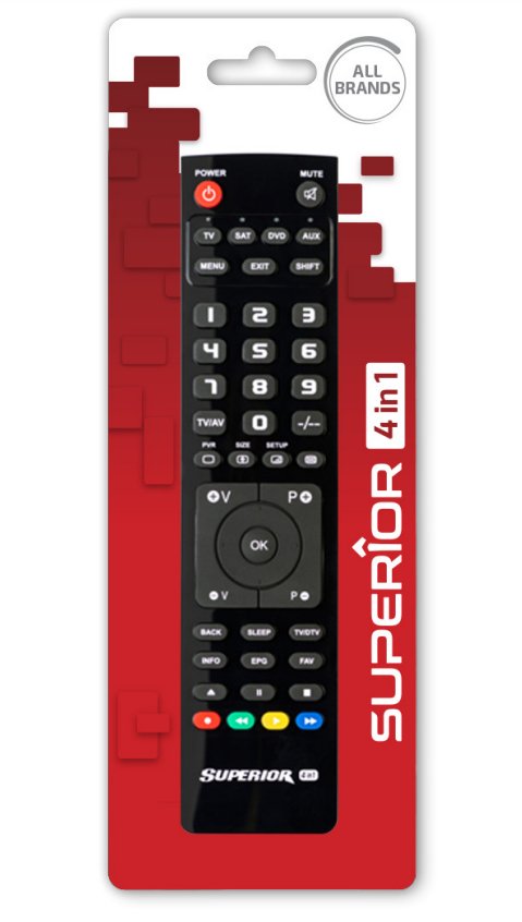 EAN 8054242080049 - Superior Electronics Superior Slim mando a distancia DVD/Blu-ray, Media player, Proyector, SAT, Altavoz p imagen 1