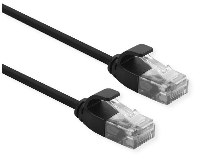 Roline Utp Datacenter Cable De Red Cat.6a (Class Ea), Lsoh, Slim, Schwarz, 0,15 M