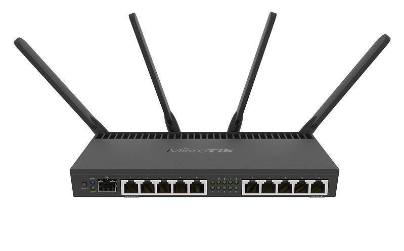 EAN 0708747435764 - Mikrotik RB4011iGS+5HacQ2HnD-IN router inalámbrico Gigabit Ethernet Doble banda (2,4 GHz / 5 GHz) Negro imagen 1