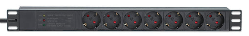 EAN 0766623715140 - Intellinet 715140 unidad de distribución de energía (PDU) 7 salidas AC 1U Negro imagen 3