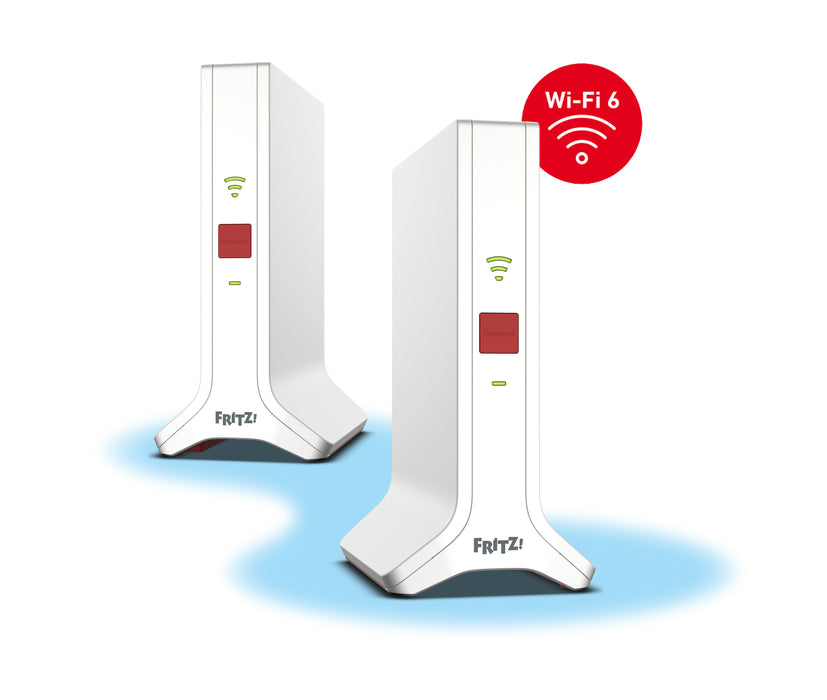 EAN 4023125031106 - Mesh Set FRITZ! 4200 2-pack Edition International Doble banda (2,4 GHz / 5 GHz) Wi-Fi 6 (802.11ax) Rojo,  imagen 1