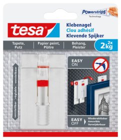 EAN 4042448340511 - TESA 77777-00000 gancho para almacenamiento Interior Gancho universal Rojo, Blanco 2 pieza(s) imagen 1