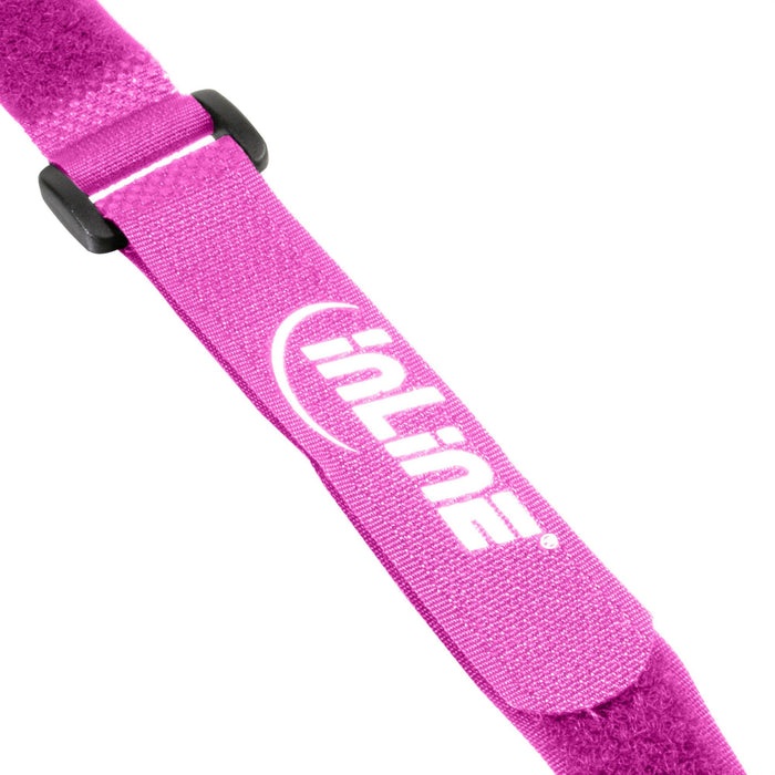 Tiras De Cables Inline De Velcro 20 X 200 Mm 10 Uds. Rosado