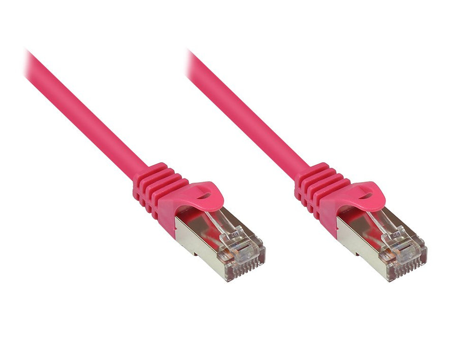 Rns® Cable De Red Mit Rastnasenschutz, Cat. 5e, Sf Utp, Pvc, 100mhz, Magenta, 1,5m, Good Connections®