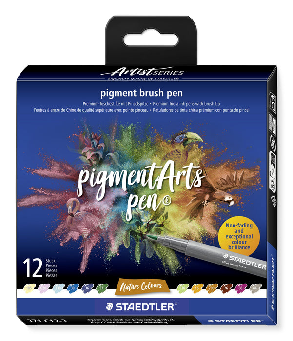 EAN 4007817097052 - Staedtler Pigment Arts Brush Pen Nature Colors rotulador Multicolor 12 pieza(s) imagen 1