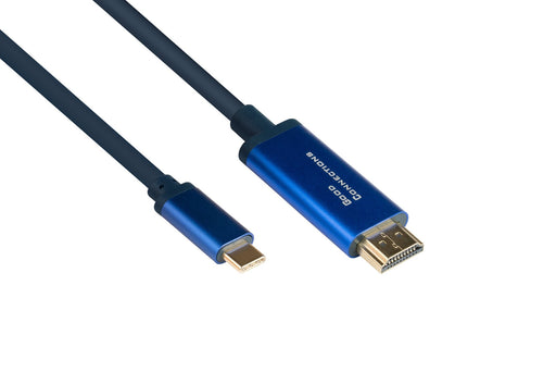 EAN 4014619554669 - Alcasa 4520-CSF020B adaptador de cable de vídeo 2 m USB Tipo C HDMI tipo A (Estándar) Azul imagen 1