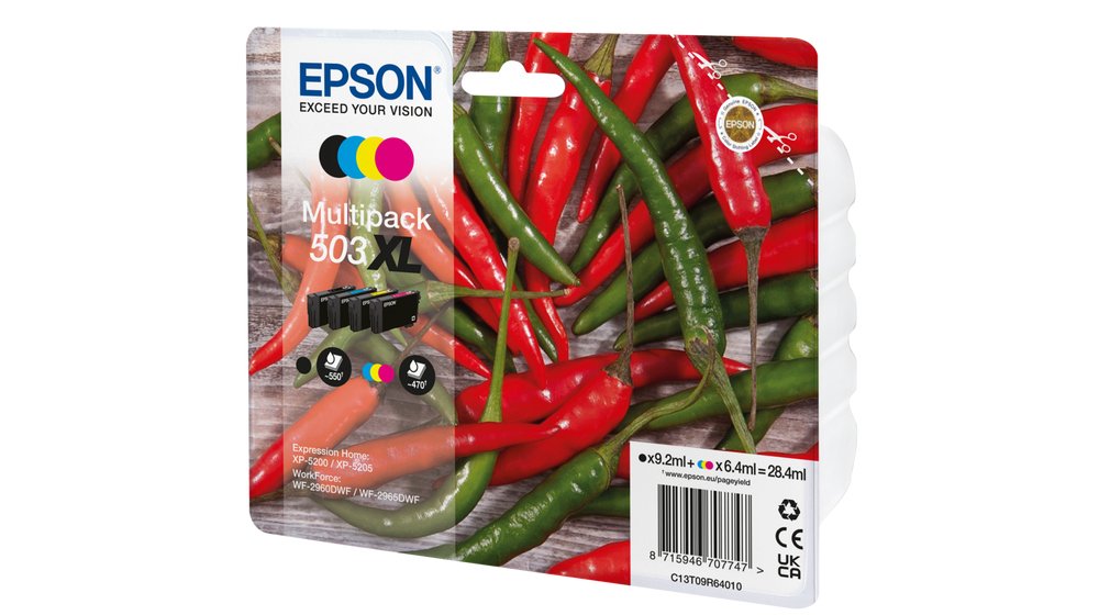 EAN 8715946707747 - Epson 503XL cartucho de tinta 4 pieza(s) Original Alto rendimiento (XL) Negro, Cian, Magenta, Amarillo imagen 2