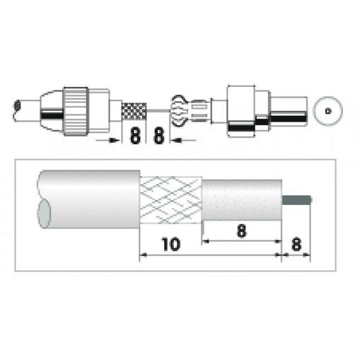 EAN 4004005520132 - Schwaiger IEC jack conector coaxial 10 pieza(s) imagen 2