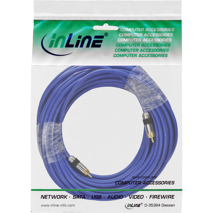 Cable De Audio Inline Premium Rca 1x Rca Macho A Macho 10m