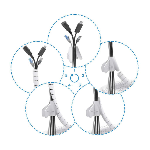 EAN 8435739902615 - AISENS A151-0917 organizador de cables Universal Pasacables Blanco 1 pieza(s) imagen 2