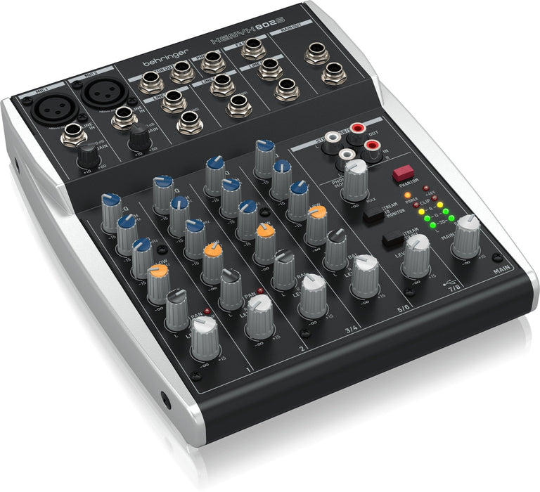 Behringer 802s - 8-Mezclador Interfaz Usb Para Podcasts, Streaming Y Grabaciones Domésticas