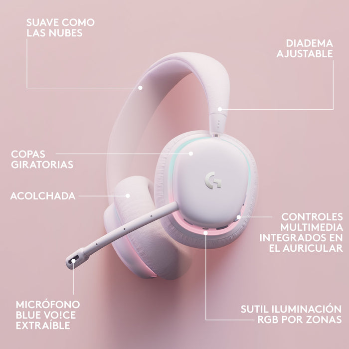 EAN 5099206097520 - Logitech G 981-001083 auricular y casco Auriculares Inalámbrico Diadema Juego Bluetooth Blanco imagen 13