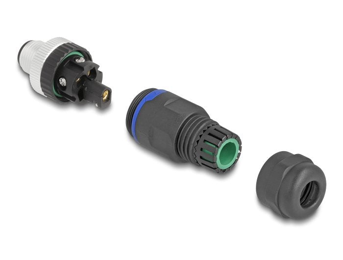 Delock 60534 M12 Conector Codificado A De 5 Pines Macho Para Montaje Con Conexión Por Tornillo
