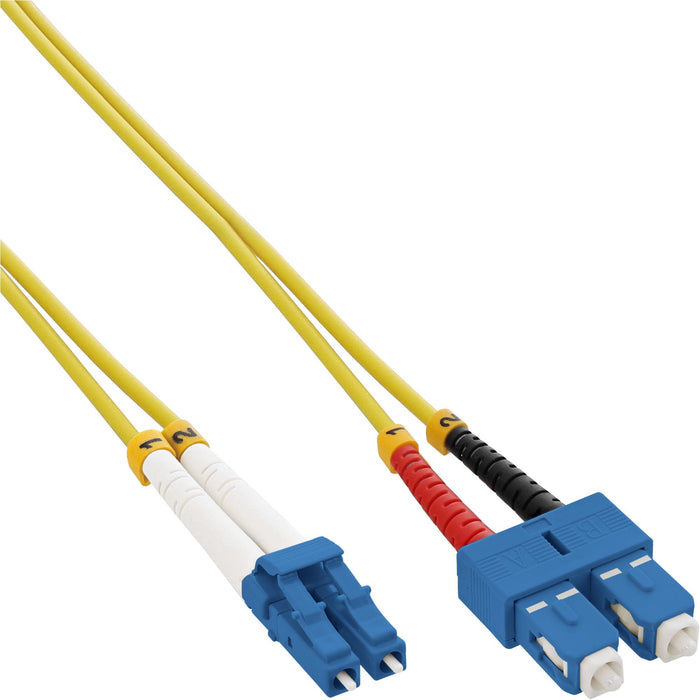 Cable Dúplex De Fibra Óptica Inline, Lc/Sc, 9/125 ?M, Os2, 5 M