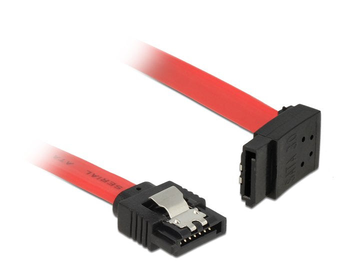 Cable Delock Sata 6 Gb S Gerade Auf Oben Gewinkelt 30 Cm Rot