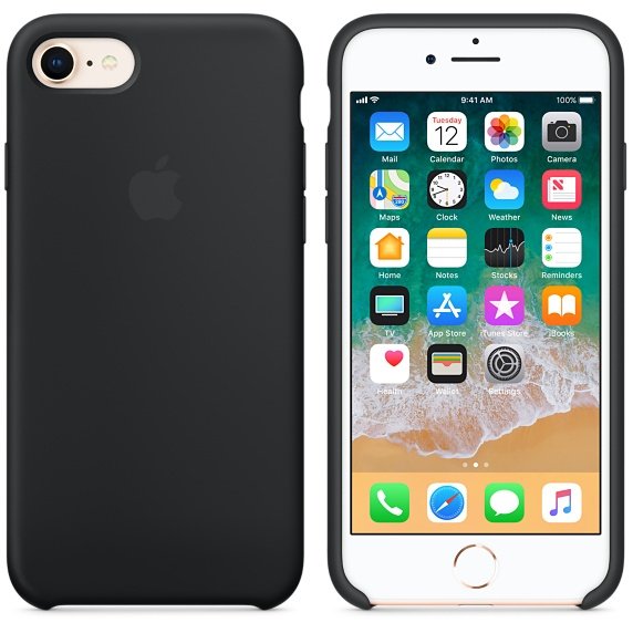 Funda Iphone 8 7 Silicone Case Negro Mqgk2zm A