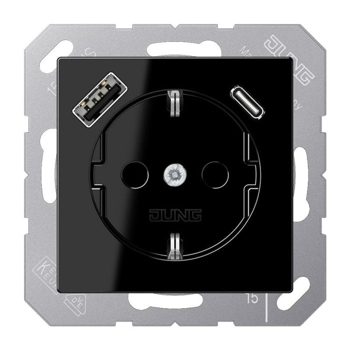 Jung A1520-15casw Schukosteckdose M.Usb Typ Ac