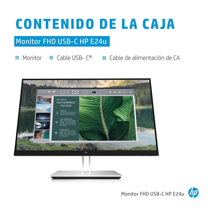 Monitor Hp E24u G4 23.8" Ips Fhd 16:9 1000:1 250cd/M2 5ms Hdmi Dp Usb-C Usb Hub