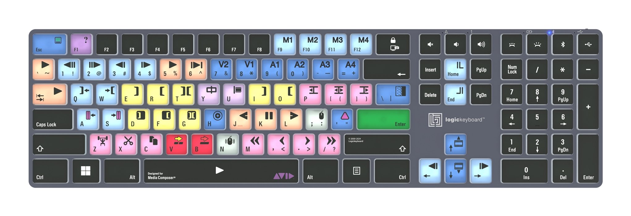 EAN 5707795023171 - Logickeyboard LKB-MCOM4-TPC teclado Hogar / Oficina USB + Bluetooth QWERTY Francés Negro imagen 1