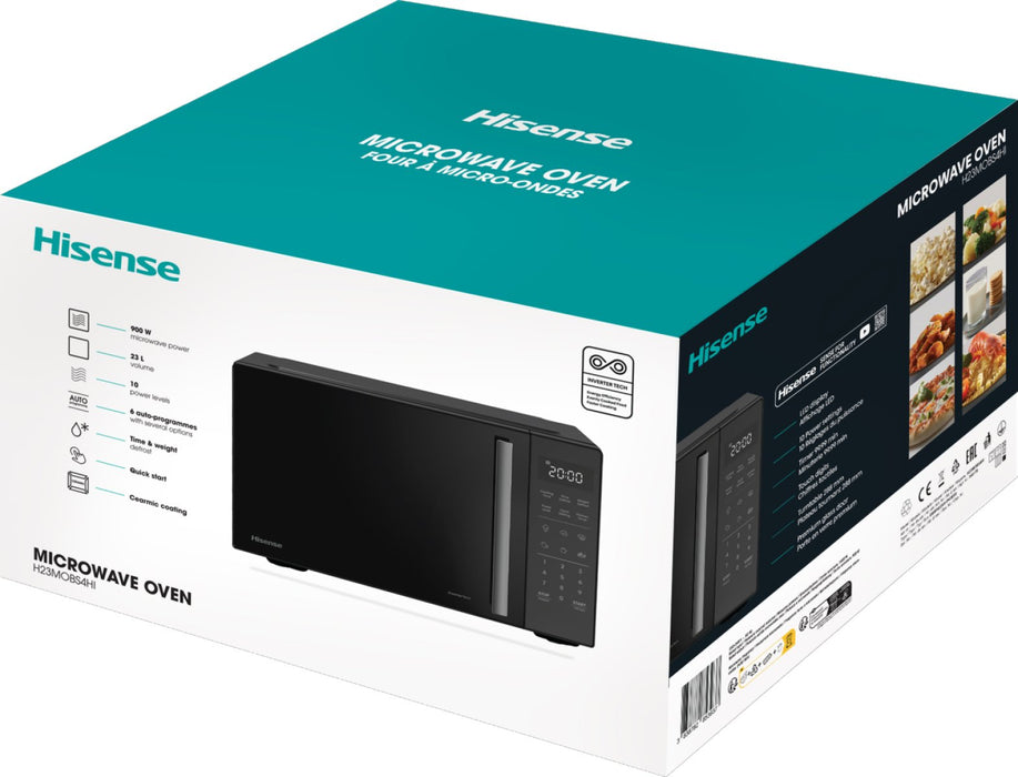 EAN 3838782853937 - Hisense H23MOBS4HI Negro Solo microondas Encimera 23 L 900 W imagen 4