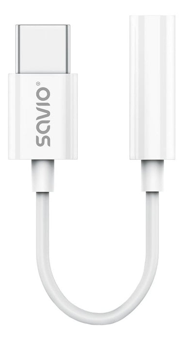 EAN 5901986047513 - Savio AK-52 cable de teléfono móvil Blanco 0,11 m USB C 3,5mm imagen 1