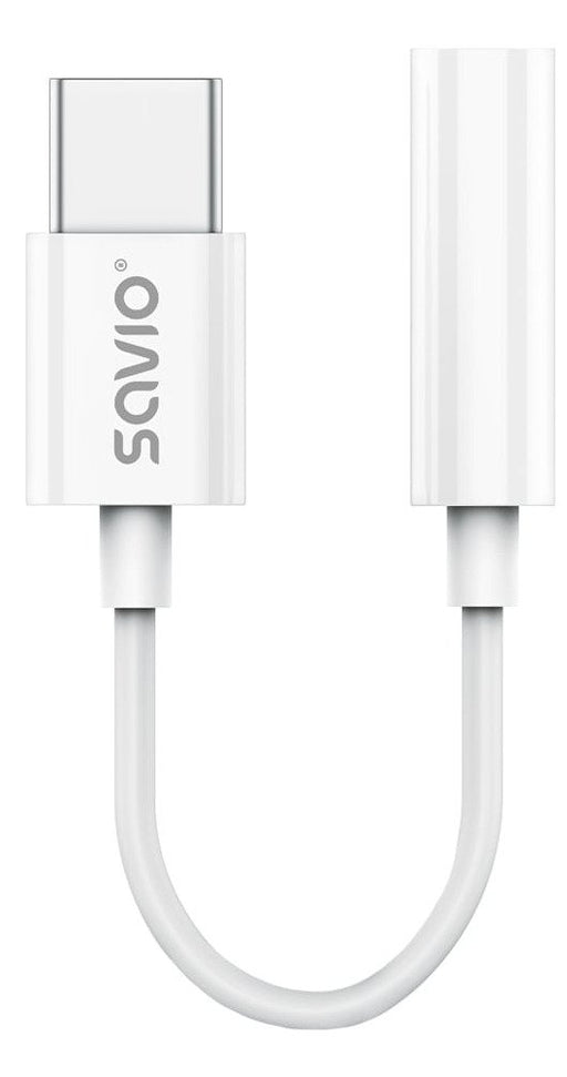 EAN 5901986047513 - Savio AK-52 cable de teléfono móvil Blanco 0,11 m USB C 3,5mm imagen 1