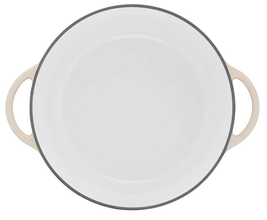 Tefal Servierpfanne Lov Gusseisen Ø 28cm (Beige, Mit Deckel, 3,8 Liter) E25972