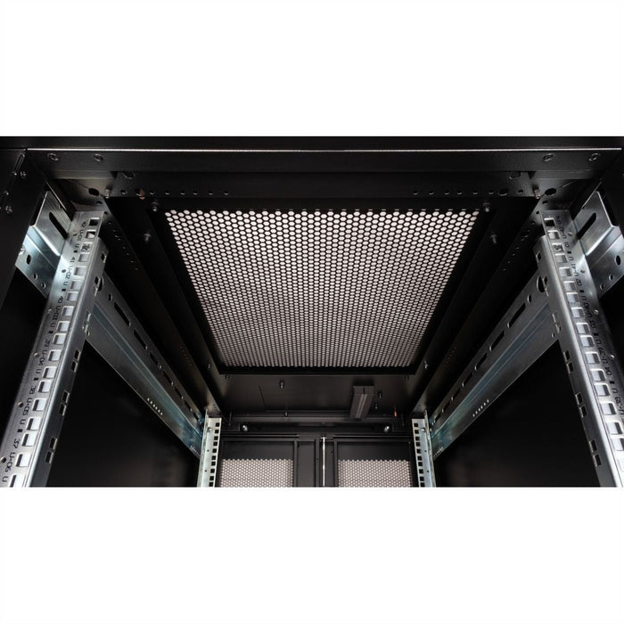 Roline 19-Zoll Serverschrank Pro 42 He, 600x1000 Bxt Schwarz Plexiglas