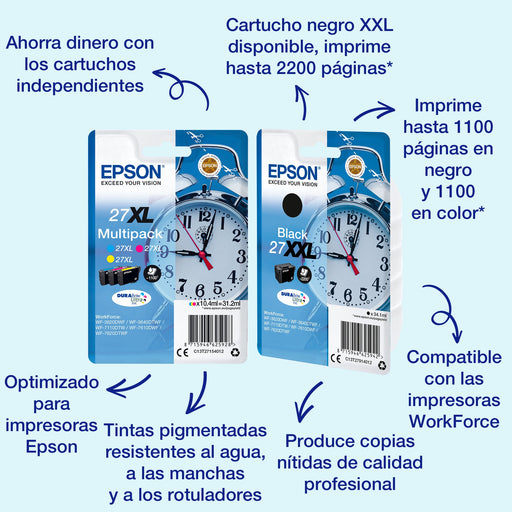 EAN 8715946625935 - Epson Alarm clock C13T27154022 cartucho de tinta 1 pieza(s) Original Alto rendimiento (XL) Cian, Magenta, imagen 2