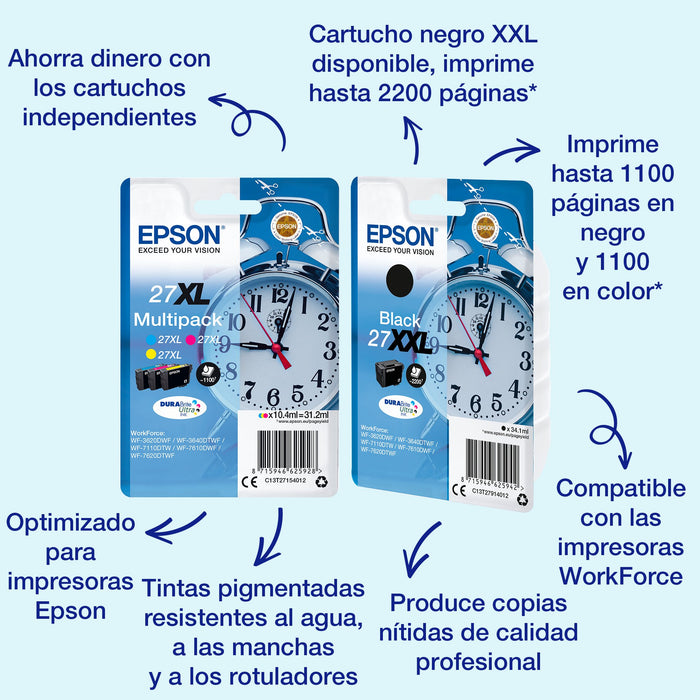 EAN 8715946625898 - Epson Alarm clock C13T27134022 cartucho de tinta 1 pieza(s) Original Alto rendimiento (XL) imagen 1