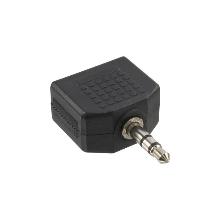 Adaptador De Audio Inline De 3,5 Mm Macho A 2x 3,5 Mm Estéreo Hembra