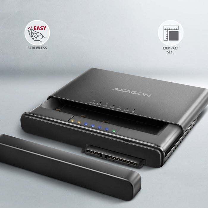 EAN 8595247907332 - Axagon ADSA-CC USB-C 10Gbps - NVMe M.2 SSD & SATA 2.5/3.5 SSD/HDD CLONE MASTER 2 - Digital/Daten - NVMe U imagen 3