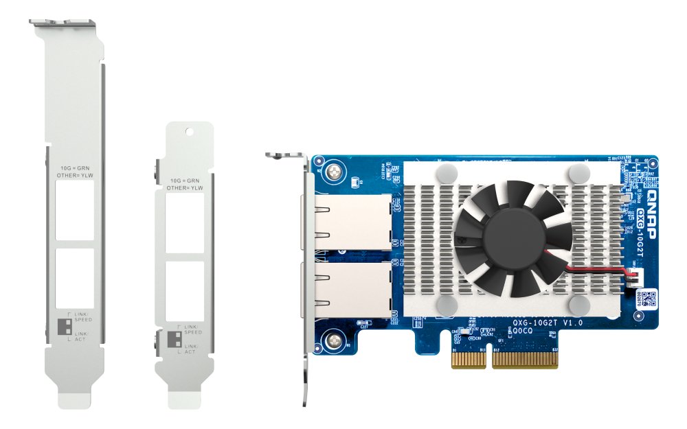 Qnap Qxg-10g2t Adaptador De Red Pcie3.0 X4 Perfil Bajo 100m/1g/2.5g/5g/10 Gigabit Ethernet X 2 Para Qnap Qgd-1600