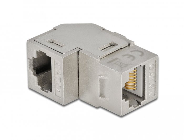 Keystone Modul Rj45 Buchse Zu Rj45 Buchse Cat.6a 90° Gewinkelt