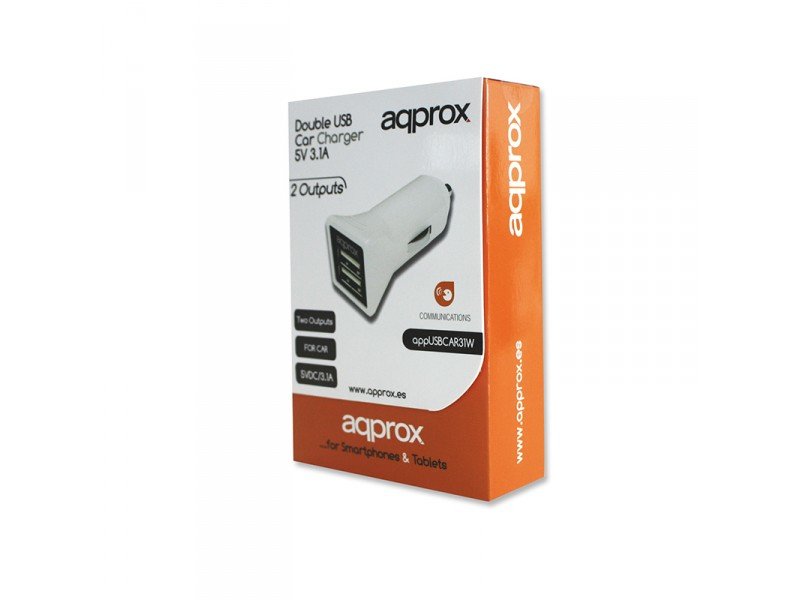 EAN 8435099516194 - Approx APPUSBCAR31W cargador de dispositivo móvil GPS, Auriculares, Teléfono móvil, Smartphone, Reloj int imagen 6