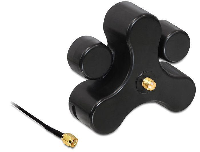 Cable Delock Rp-Sma> Conector Rp-Sma Con Soporte 1,0 M