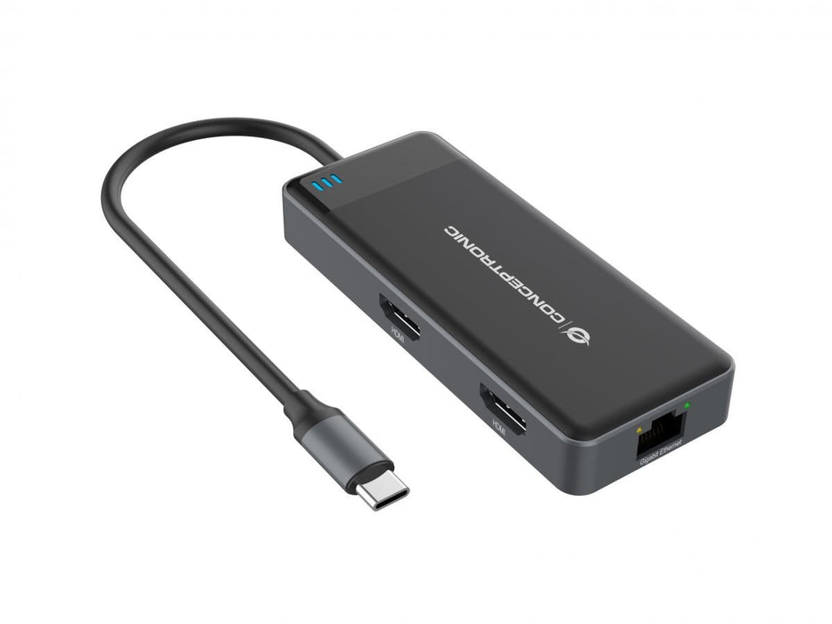 EAN 4015867229125 - Conceptronic DONN14G base para portátil y replicador de puertos Alámbrico USB 3.2 Gen 1 (3.1 Gen 1) Type- imagen 3