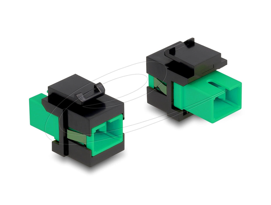 Keystone Modul Sc Simplex Buchse Zu Sc Simplex Buchse Grün   Schwarz