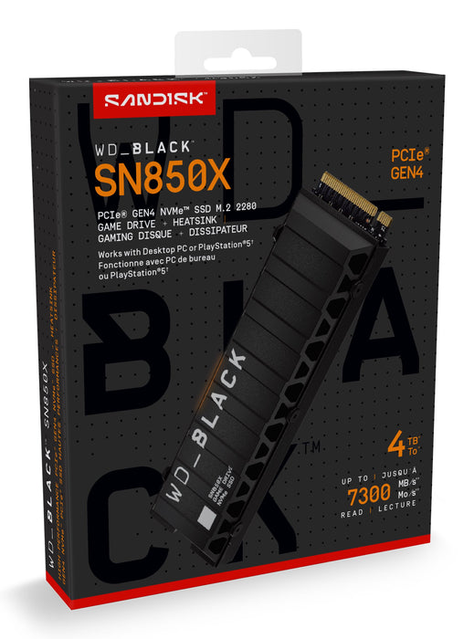 EAN 0718037901480 - SanDisk WD_BLACK SN850X NVMe 4 TB M.2 PCI Express 4.0 imagen 2