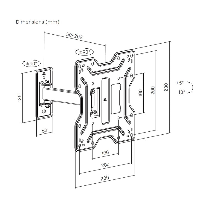 EAN 8435739904084 - AISENS WT43TSE-411 soporte para TV 109,2 cm (43") imagen 7