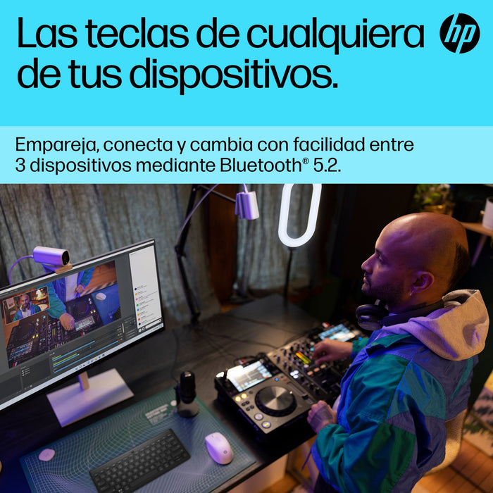 EAN 0196548515882 - HP 350 BLK Compact Multi-Device Keyboard teclado Hogar Negro imagen 7