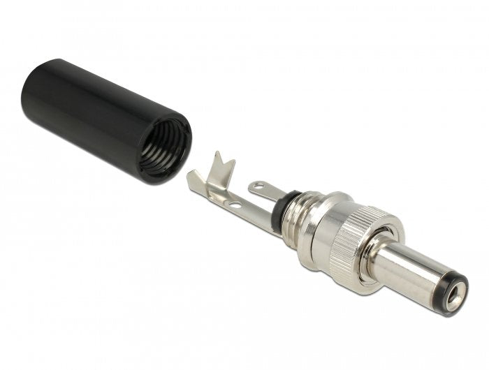 Delock 89916 Conector Dc 5,5 X 2,5 Mm Con 12,0 Mm De Longitud Macho Soldadura Versión