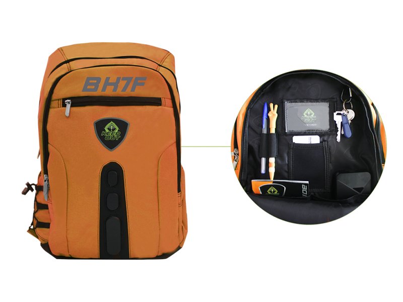 EAN 8435099522744 - KeepOut BK7F mochila Negro, Naranja Imitación piel, Nylon imagen 4