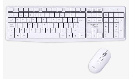 EAN 8435099535294 - Approx APPMX420W teclado Ratón incluido Hogar / Oficina RF inalámbrico QWERTY Español Blanco imagen 1